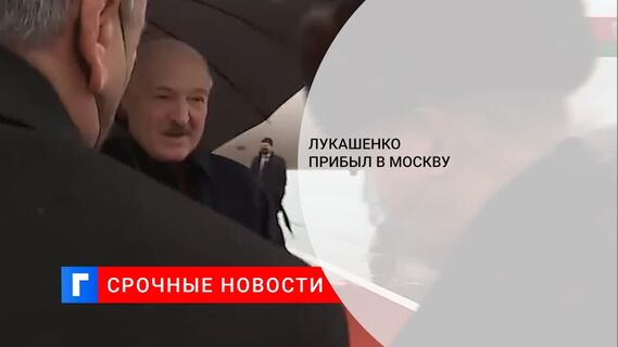 Президент Белоруссии Лукашенко прибыл в Москву для переговоров с Путиным
