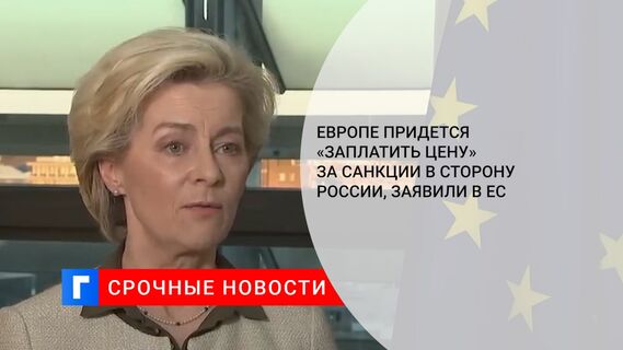 Европе придется «заплатить цену» за санкции в сторону России, заявили в ЕС
